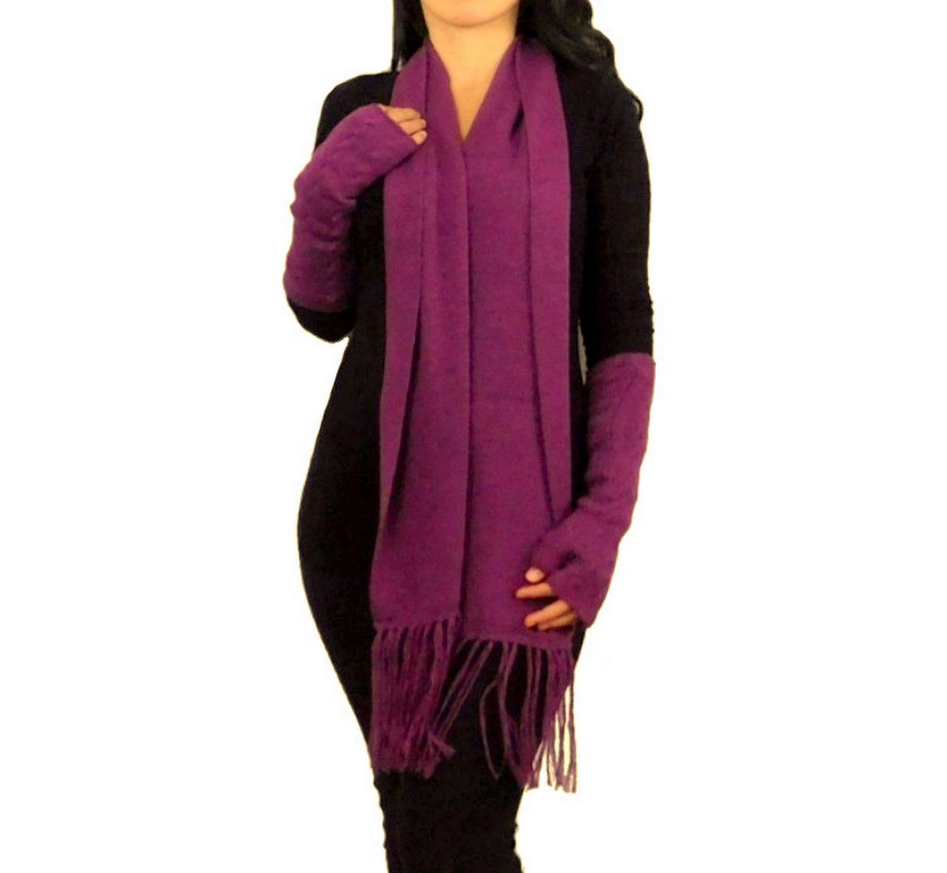 purple scarve