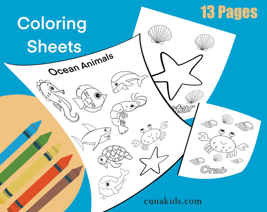 Ocean Animals Coloring Pages