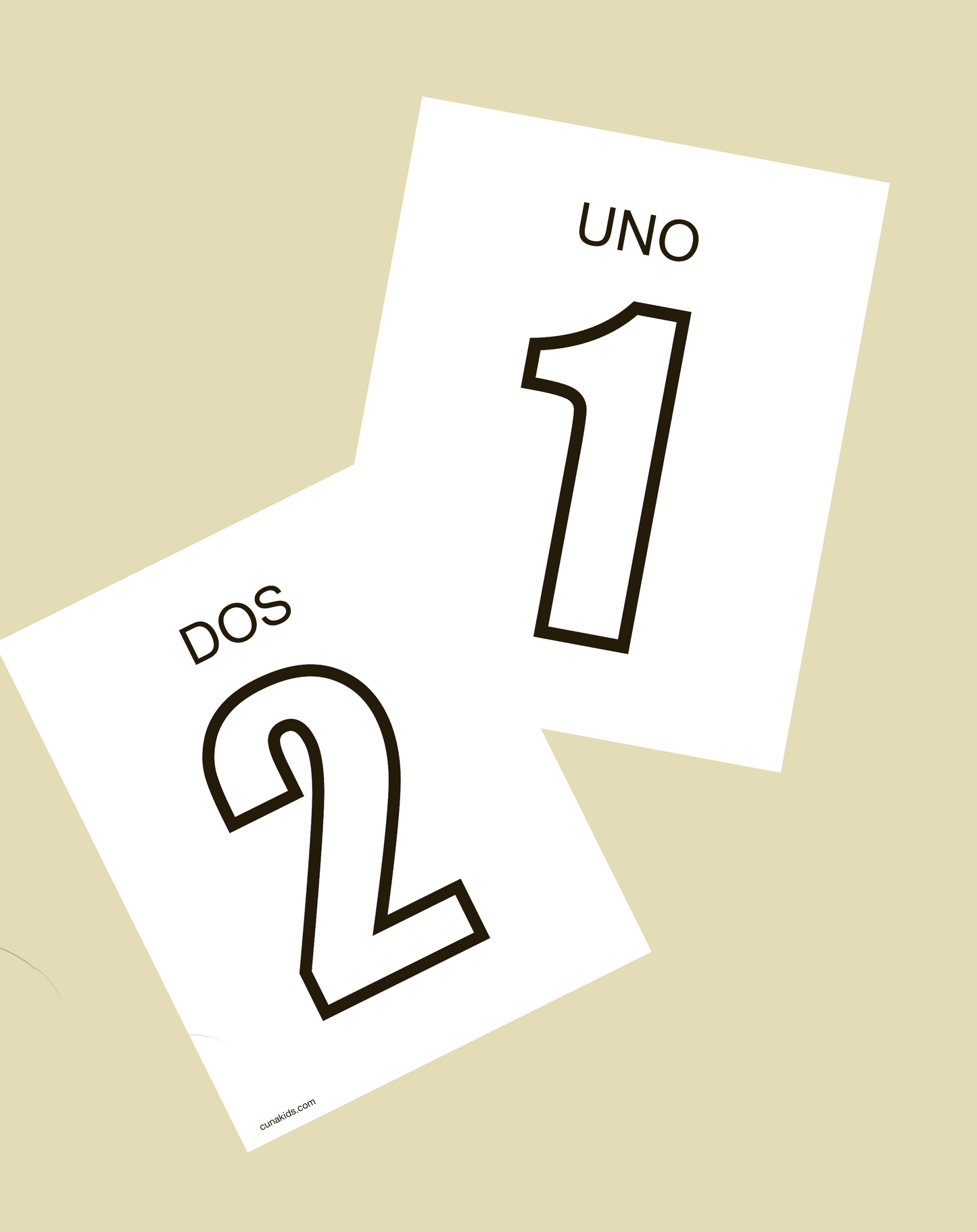 Spanish - Numbers Coloring Pages  From 1  to 20